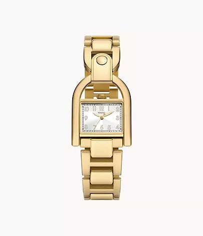 Harwell Three-Hand Gold-Tone Stainless Steel Woman's Watch | ES5327 | Time Watch Specialists