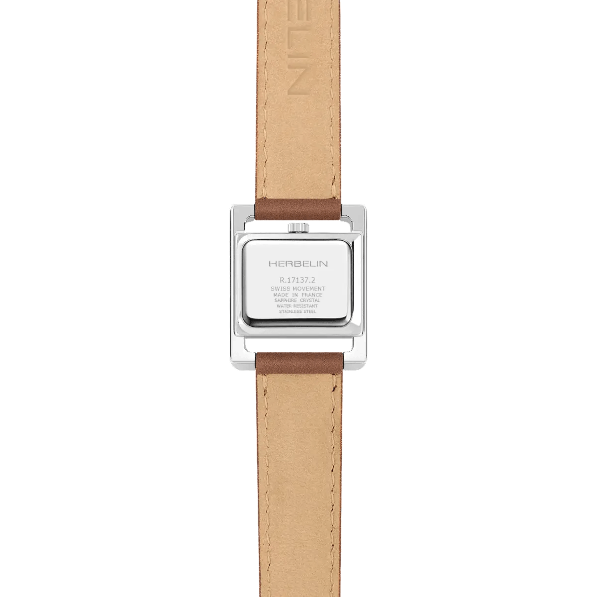 HERBELIN 5th Avenue Champagne Dial and White Leather 29mm Women's Watch | 17137/08GO | TIME Watches