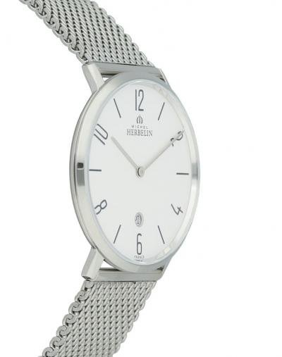 HERBELIN City Silver Dial and Black Steel Bracelet 30mm Women's Watch | 19515/21B | TIME Watches