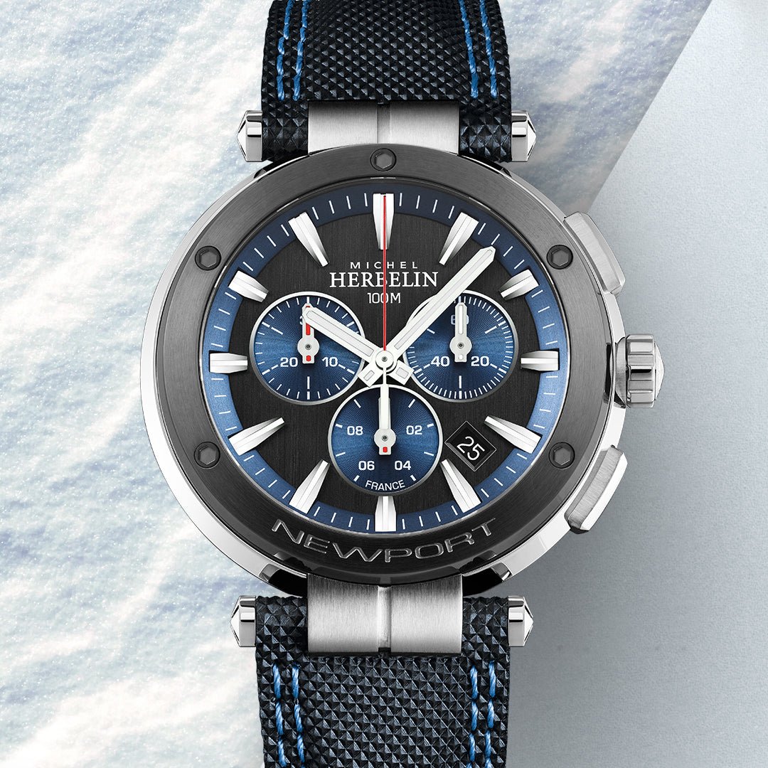 Herbelin Newport Chronograph Men's Watch - 37688/AG65 | Time Watch Specialists