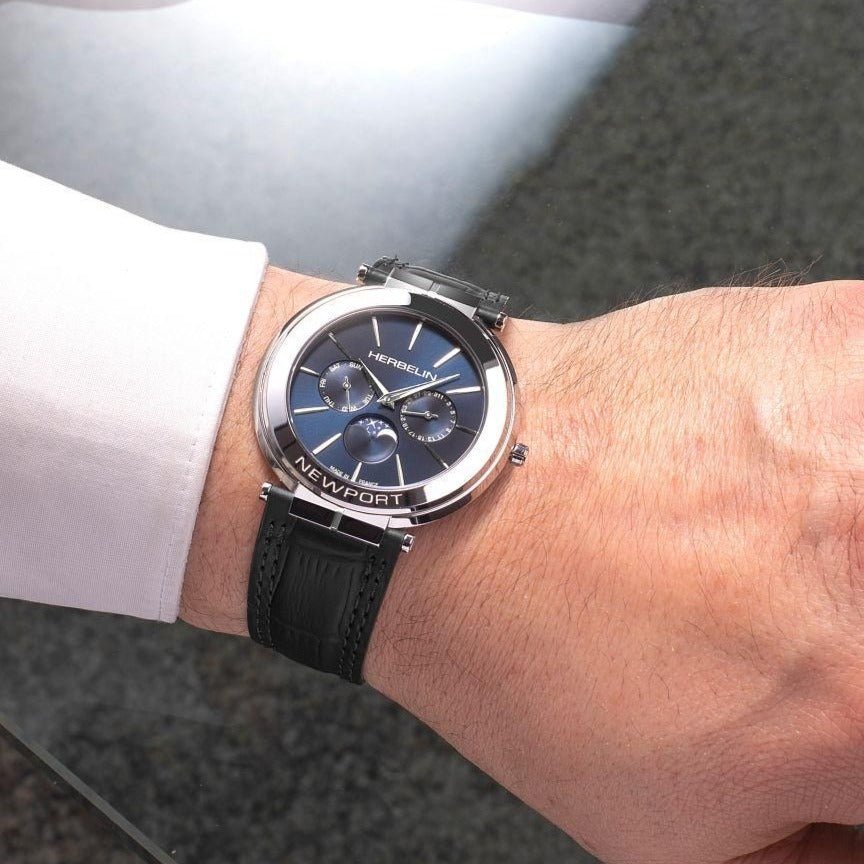 Herbelin Newport Slim Men's Watch - 12722/AP15 | Time Watch Specialists
