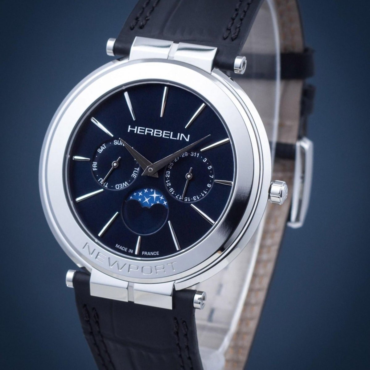 Herbelin Newport Slim Men's Watch - 12722/AP15 | Time Watch Specialists