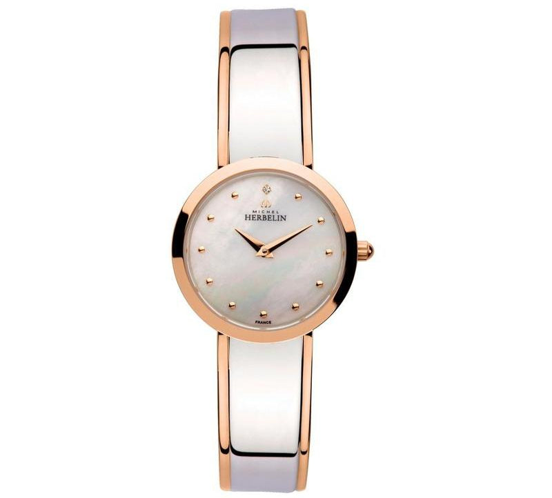 HERBELIN M - Band Mother of Pearl Dial and Rose Gold Steel Bracelet 28mm Women's Watch | 17056/BTR19 | TIME Watches