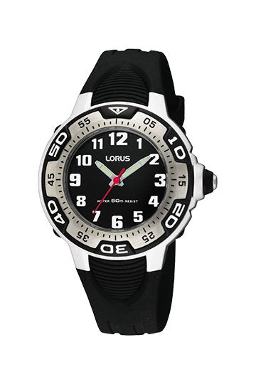 Lorus Resin Strap Black Dial Kids Watch | RG233GX9 | Time Watch Specialists