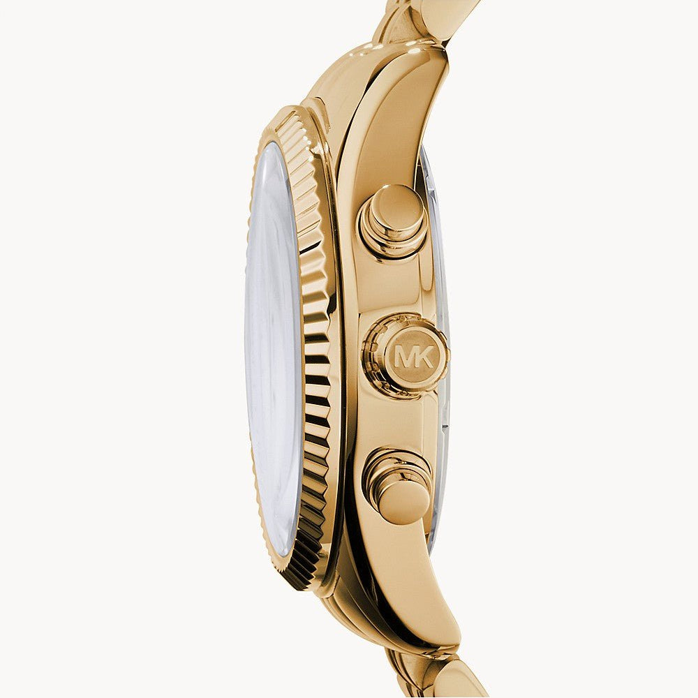 Michael Kors Lexington Chronograph Gold-Tone Stainless Steel Woman's Watch | MK7378 | Time Watch Specialists