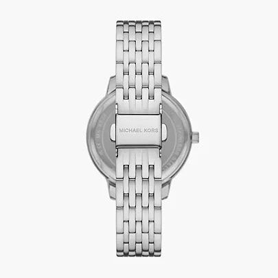 Michael Kors Three-Hand Stainless Steel Woman's Watch and Bracelet Set | MK1055SET | Time Watch Specialists