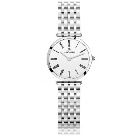 HERBELIN Epsilon Black Dial and Black Steel Bracelet 28mm Women's Watch | 17116/B01N | TIME Watches
