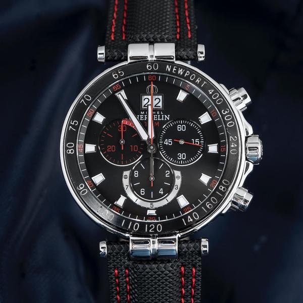 HERBELIN Newport Black Dial and Black Leather Men's Watch | 36656/AN44 | TIME Watches