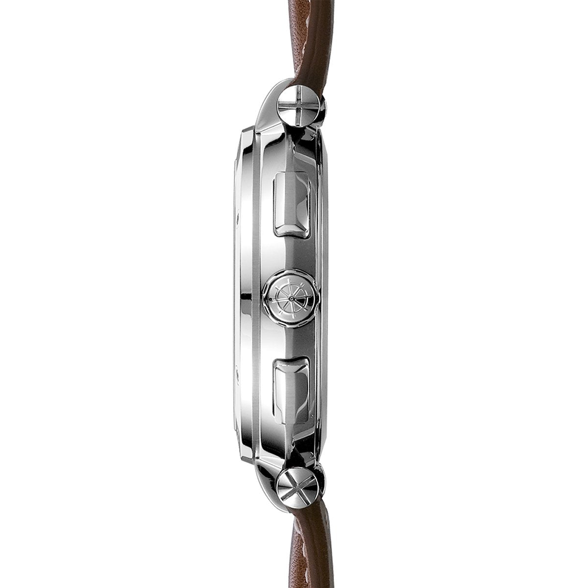 HERBELIN Newport Silver Dial and White Leather 43mm Men's Watch | 37688/42GON | TIME Watches