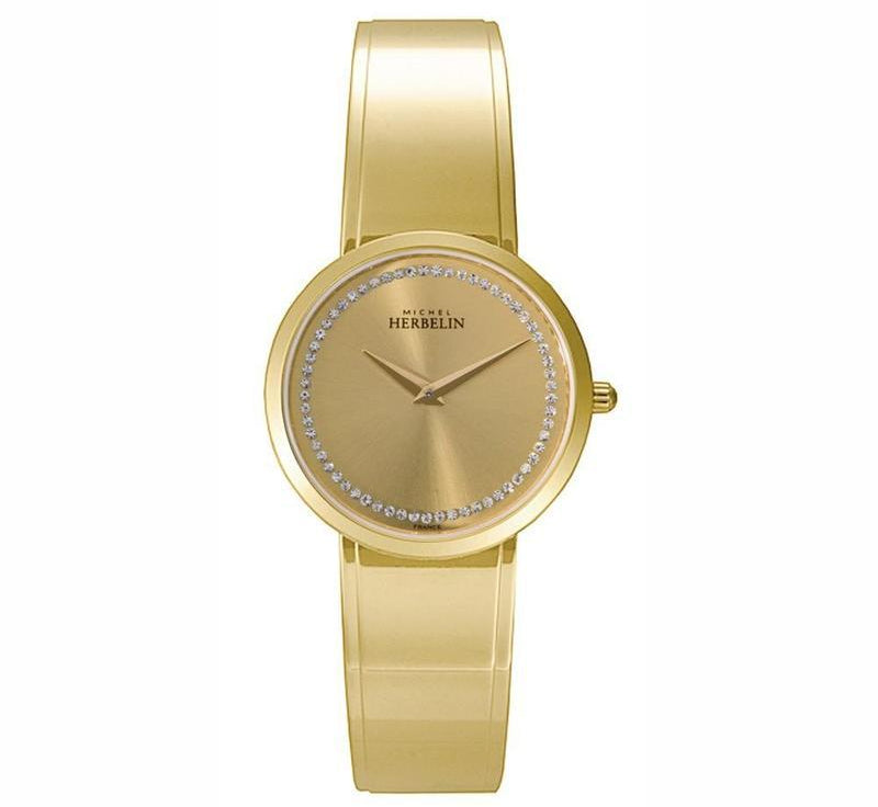 HERBELIN M‑band Quartz Yellow Gold / Stainless Steel Bracelet 31mm Women's Watch | 17082/BP63 | TIME Watches