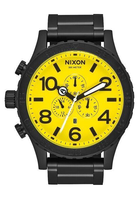 NIXON 51 - 30 Chrono Silver Dial and Silver Steel Bracelet 51mm Men's Watch | A083510 - 00 | TIME Watches