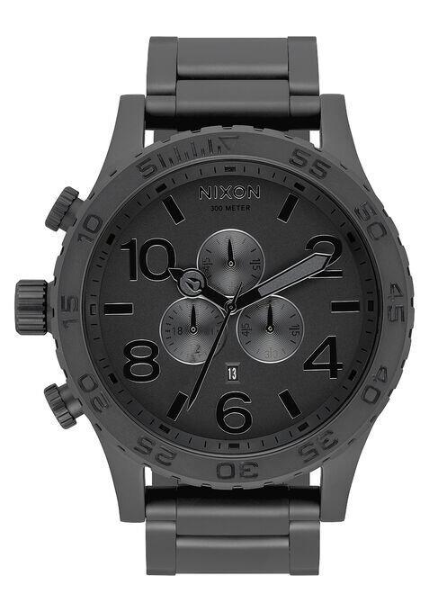 NIXON 51 - 30 Chrono Silver Dial and Silver Steel Bracelet 51mm Men's Watch | A083510 - 00 | TIME Watches