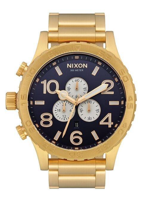 NIXON 51 - 30 Chrono Silver Dial and Silver Steel Bracelet 51mm Men's Watch | A083510 - 00 | TIME Watches