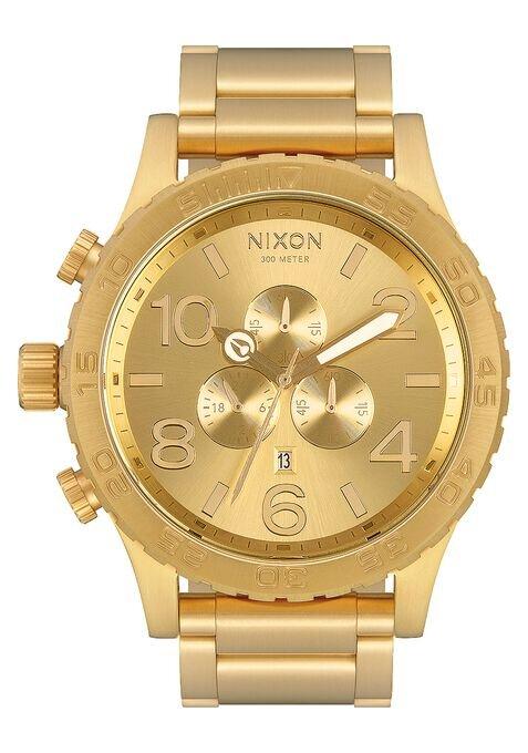NIXON 51 - 30 Chrono Silver Dial and Silver Steel Bracelet 51mm Men's Watch | A083510 - 00 | TIME Watches