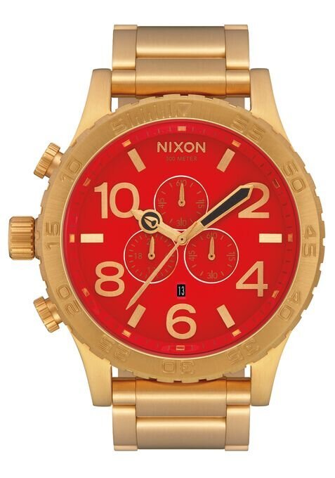 NIXON 51 - 30 Chrono Silver Dial and Silver Steel Bracelet 51mm Men's Watch | A083510 - 00 | TIME Watches