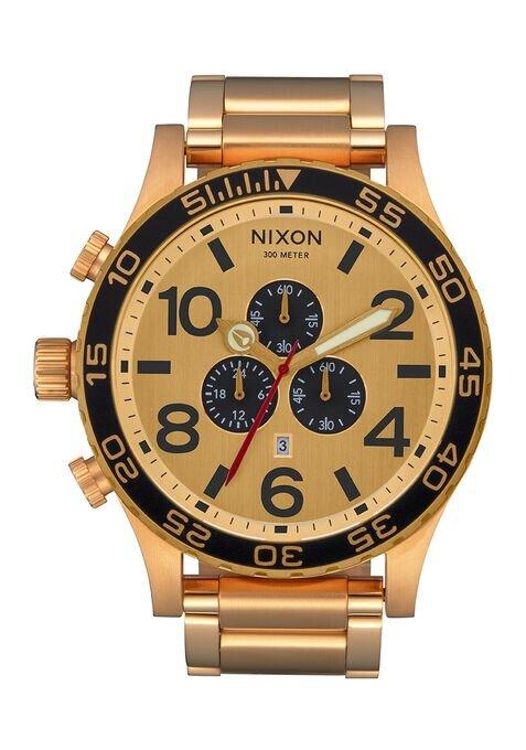 NIXON 51 - 30 Chrono Silver Dial and Silver Steel Bracelet 51mm Men's Watch | A083510 - 00 | TIME Watches