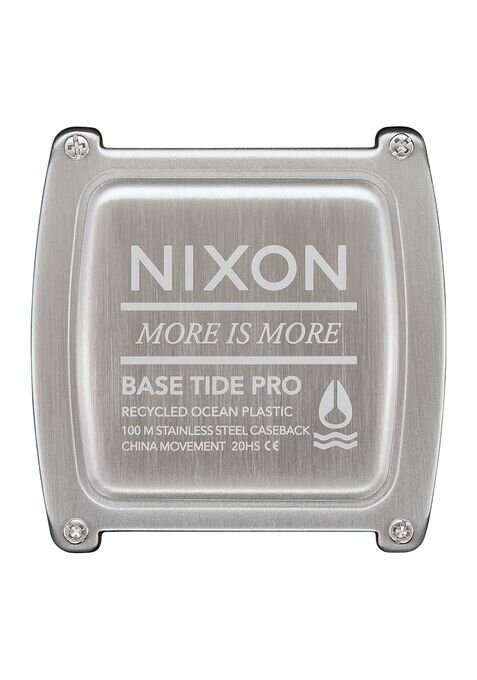 NIXON Base Tide Pro Silver Dial and Silver Rubber Men's Watch | A13072889 - 00 | TIME Watches