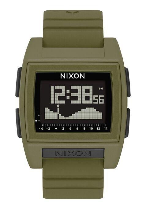 NIXON Base Tide Pro Silver Dial and Silver Rubber Men's Watch | A13072889 - 00 | TIME Watches