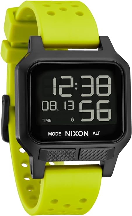Nixon Heat Digital Black Square Dial Unisex Watch | A13205154-00 | Time Watch Specialists