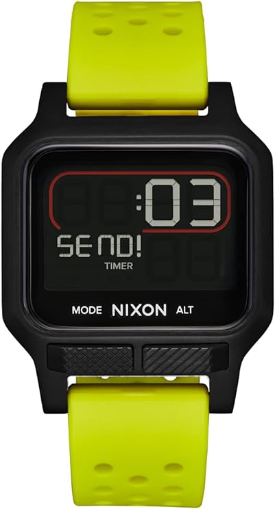 Nixon Heat Digital Black Square Dial Unisex Watch | A13205154-00 | Time Watch Specialists
