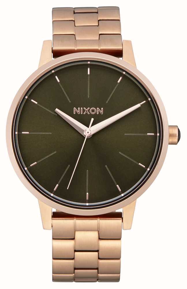 Nixon Kensington Rose Gold / Olive Sunray | A0995102-00 | Time Watch Specialists