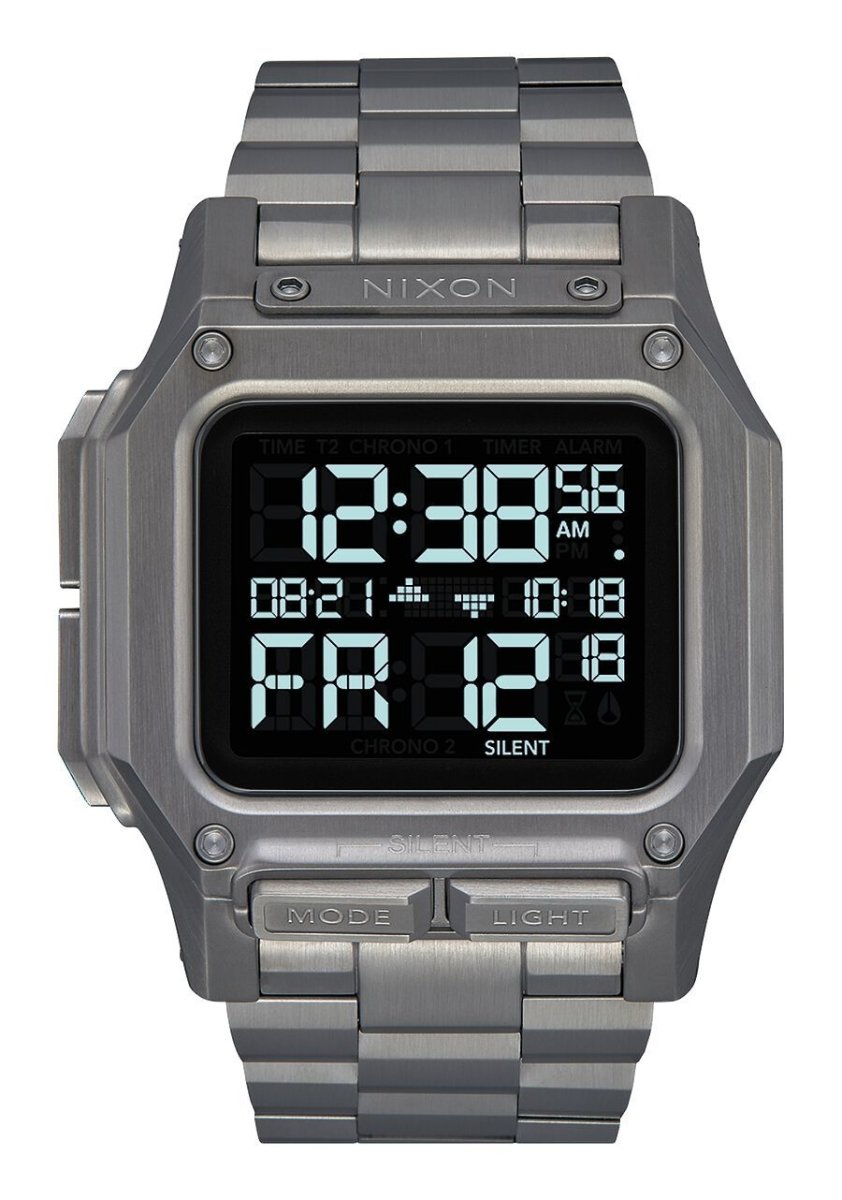 NIXON Regulus Black Dial and Black Steel Bracelet 46mm Men's Watch | A1268001 - 00 | TIME Watches