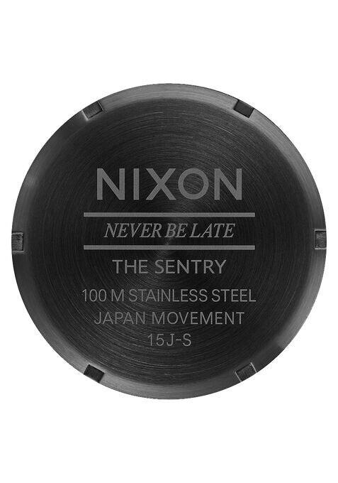 NIXON Sentry Leather Black Dial and Black Leather 42mm Men's Watch - view 14