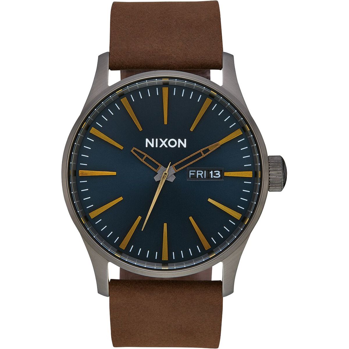 NIXON Sentry Leather Black Dial and Black Leather 42mm Men's Watch - view 23