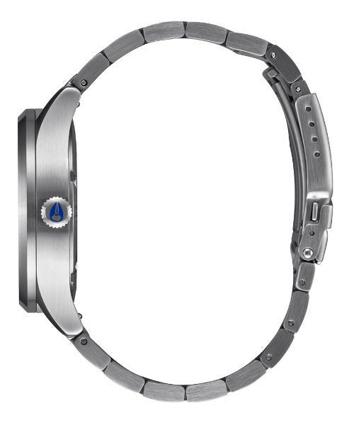 NIXON Sentry Solar Navy Sunray / Silver Stainless Steel Men's Watch | A13465091-00 | Time Watch Specialists