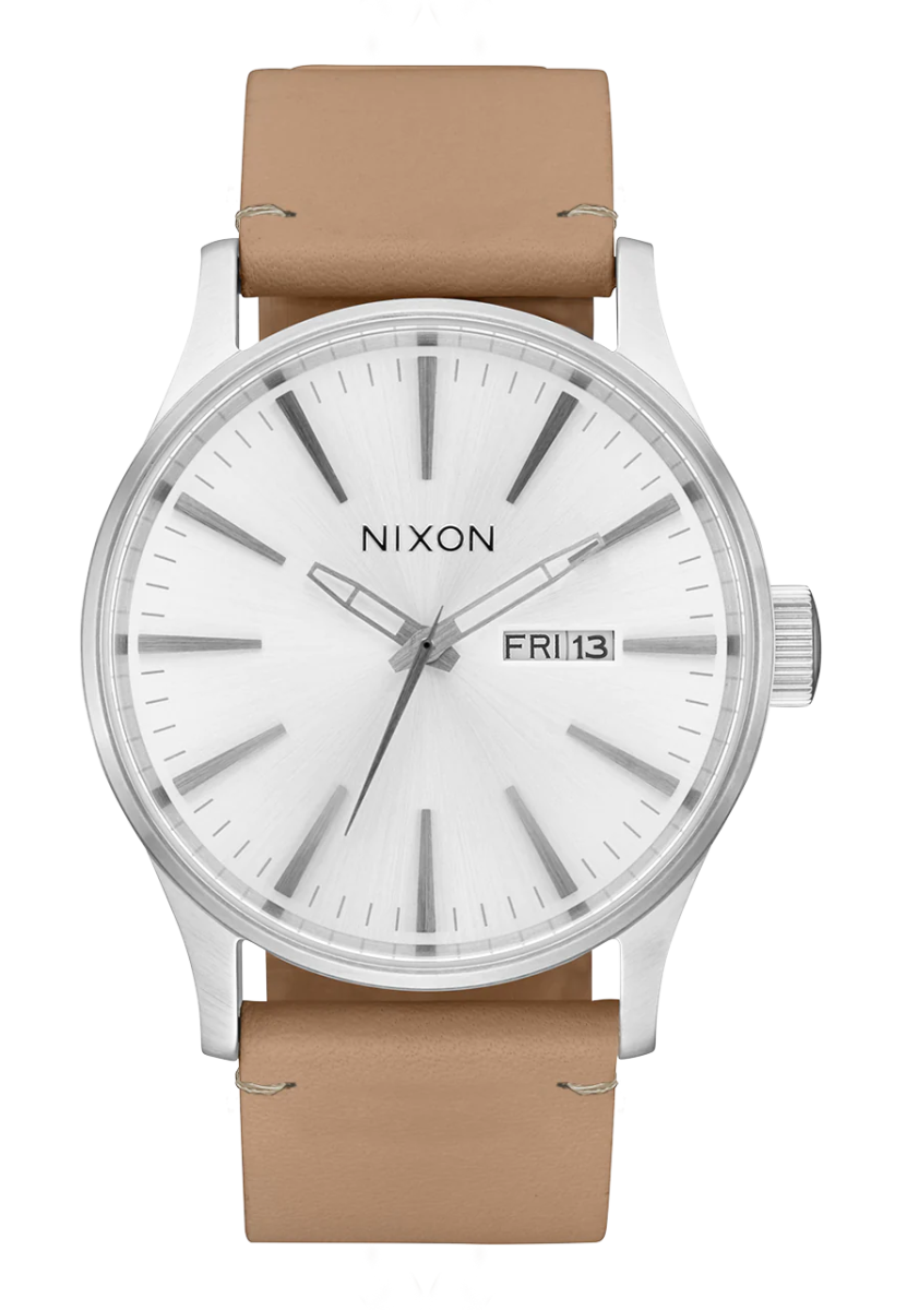 Nixon Sentry Tan Leather Unisex Watch | A1055095-00 | Time Watch Specialists
