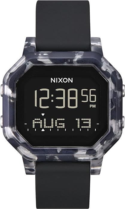 Nixon Siren Tortoise Digital Black Strap Unisex Watch | A12102882-00 | Time Watch Specialists