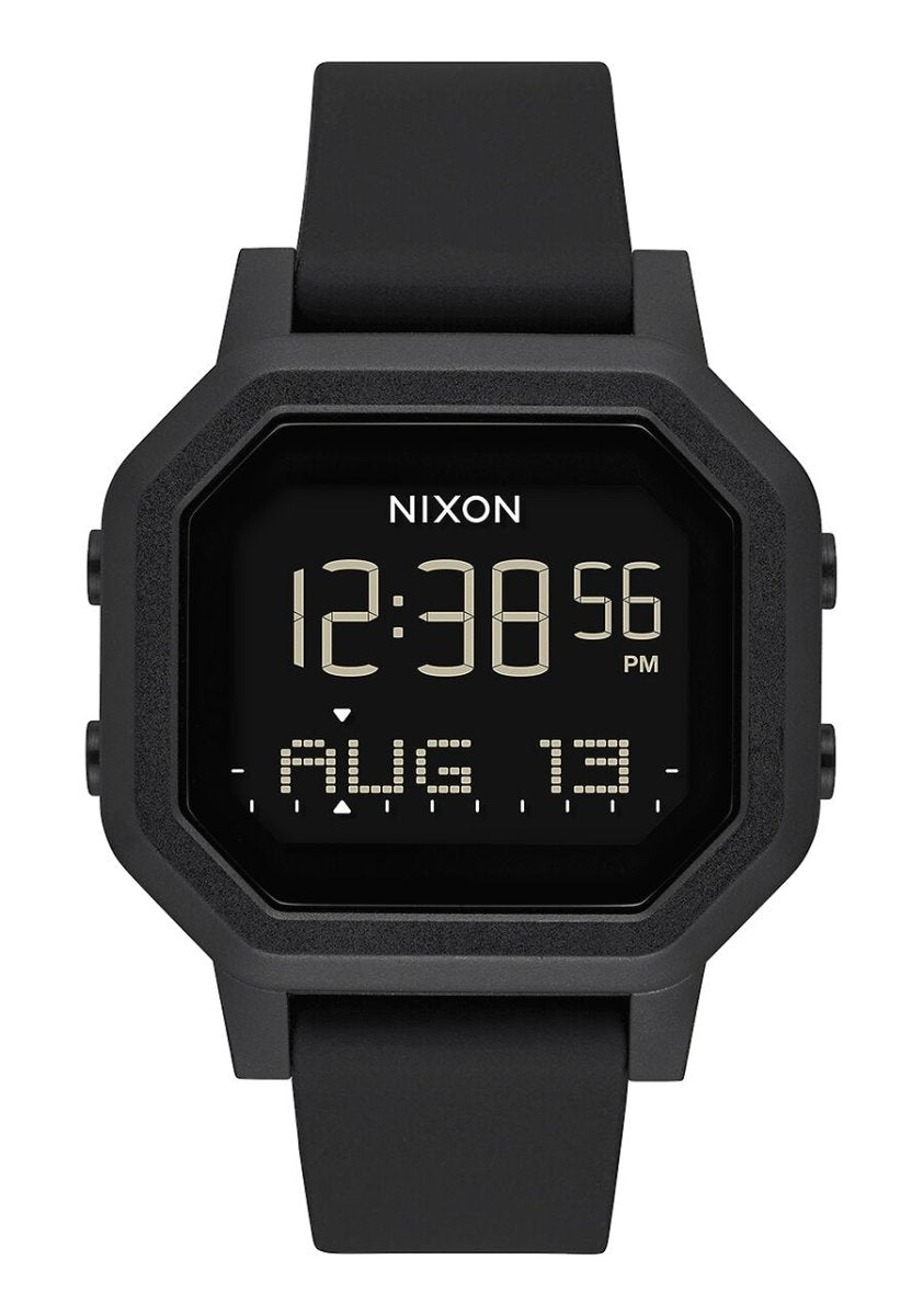 NIXON Siren Digital Black Dial and Black Rubber Women's Watch | A13113154 - 00 | TIME Watches