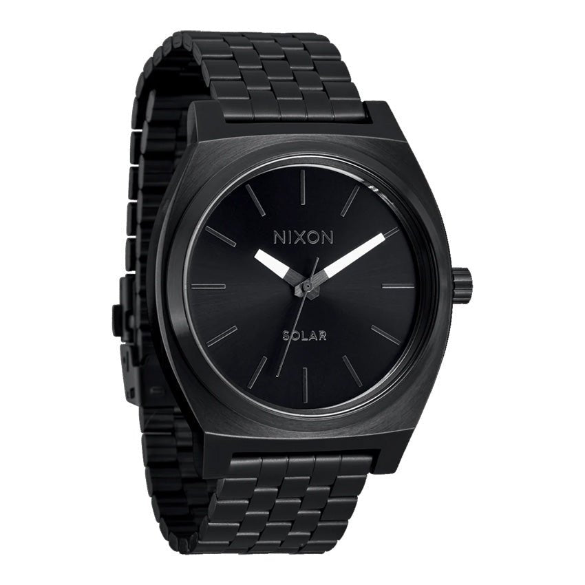 Nixon Time Teller Solar Black Dial / Black Stainless Steel Unisex Watch| A1369756-00 | Time Watch Specialists