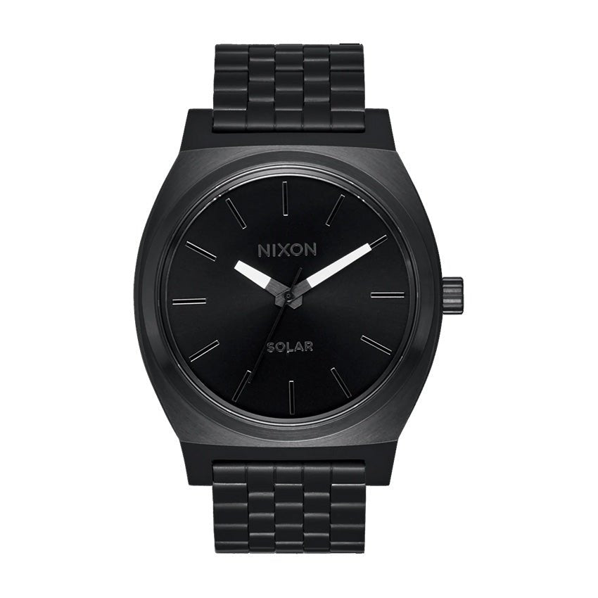 Nixon Time Teller Solar Black Dial / Black Stainless Steel Unisex Watch| A1369756-00 | Time Watch Specialists
