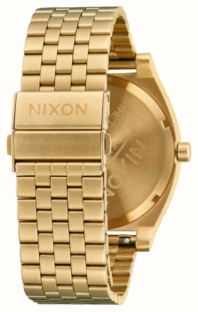 Nixon Time Teller Solar Gold Dial Stainless Steel Bracelet Unisex Watch | A1369510-00 | Time Watch Specialists