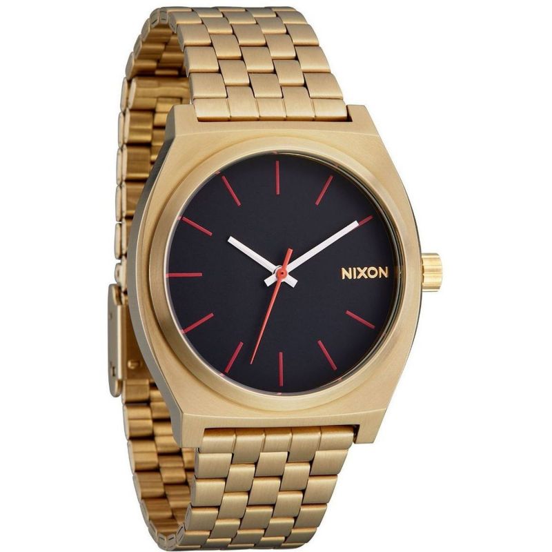 NIXON Time Teller Stainless Steel Black Dial Unisex Watch | A0455164-00 | Time Watch Specialists