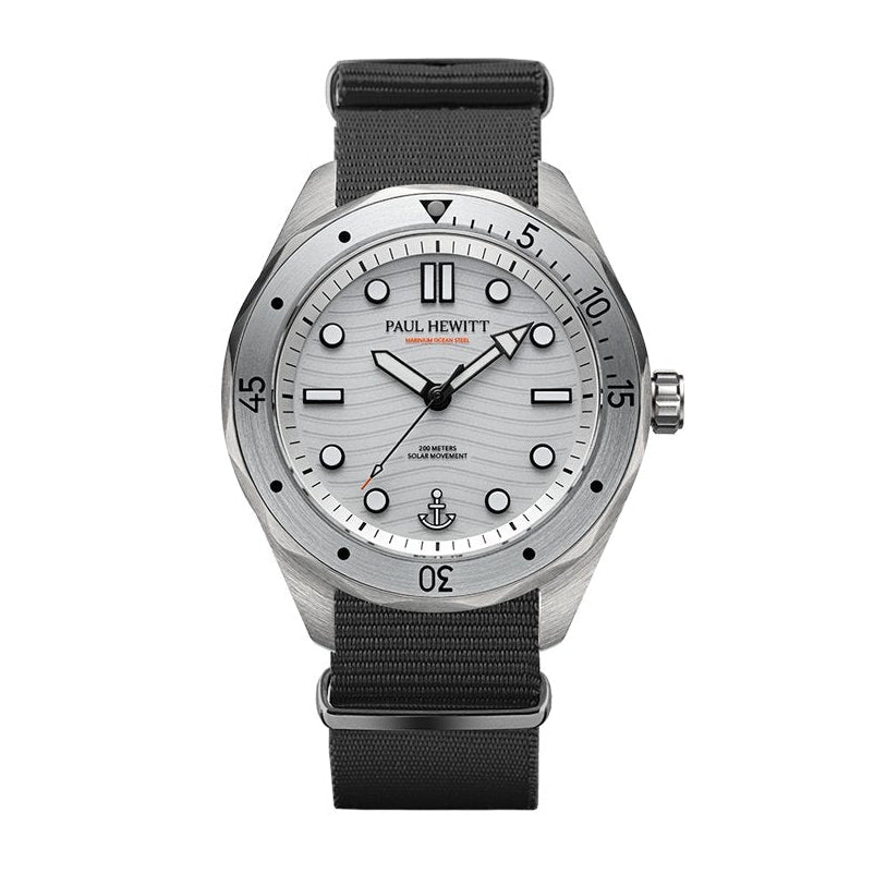 Paul Hewitt Ocean Diver Silver White Nato Men's Watch | PH-W-0479 | Time Watch Specialists