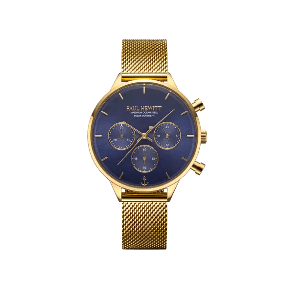 Paul Hewitt Oceanpulse Gold Blue Women's Watch | PH-W-0303 | Time Watch Specialists
