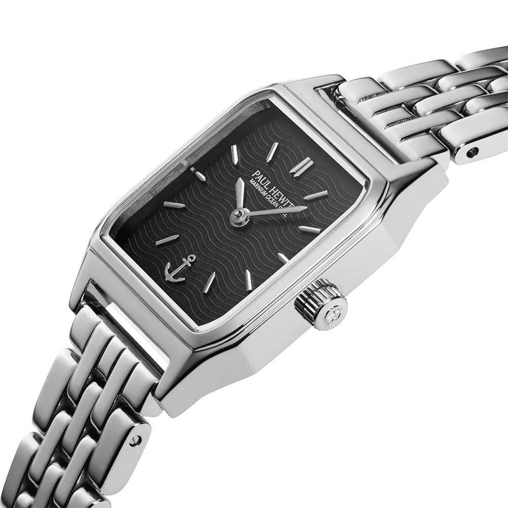 Paul Hewitt Petit Soleil Silver Black Women's Watch | PH-W-0335 | Time Watch Specialists