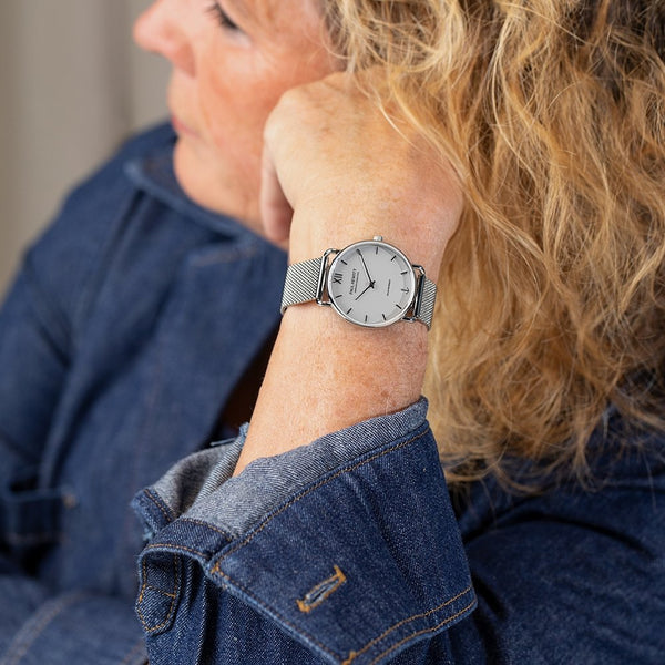 Paul Hewitt Sailor Silver White Mesh Women's Watch | PH-W-0318