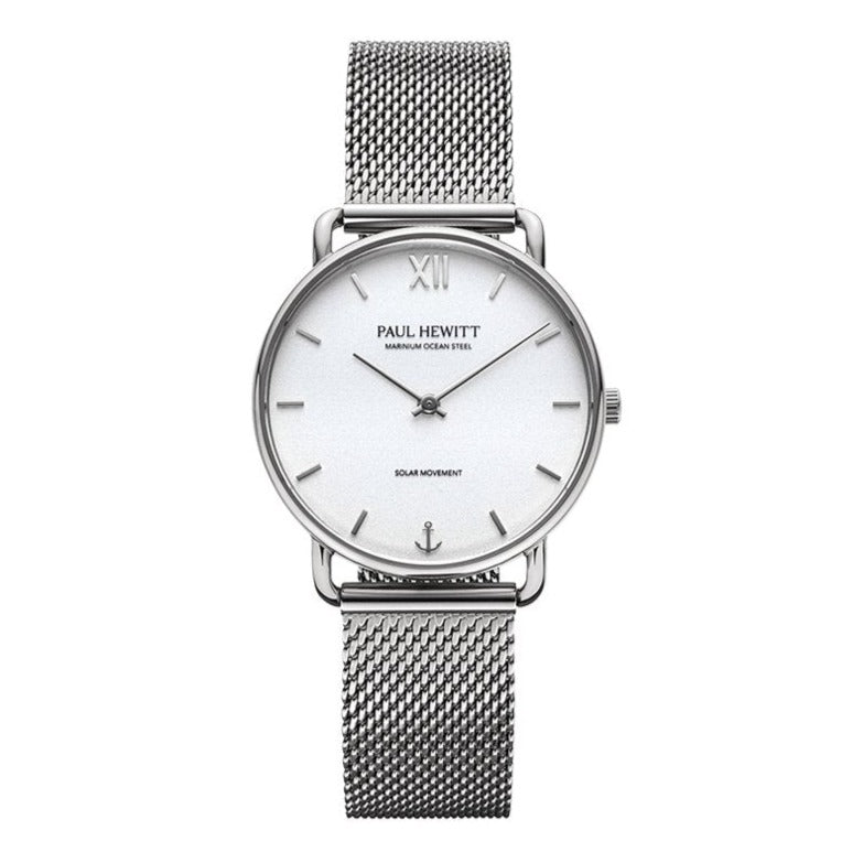 Paul Hewitt Sailor Silver White Mesh Women's Watch | PH-W-0318 | Time Watch Specialists
