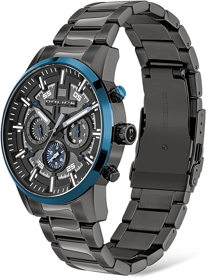Police Analog Grey Stainless Steel Men's Watch | PEWJK2003440 | Time Watch Specialists