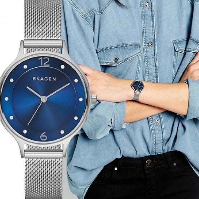 Skagen Anita Silver/Steel Round Stainless Steel Mesh Women's Watch - SKW2307 | Time Watch Specialists