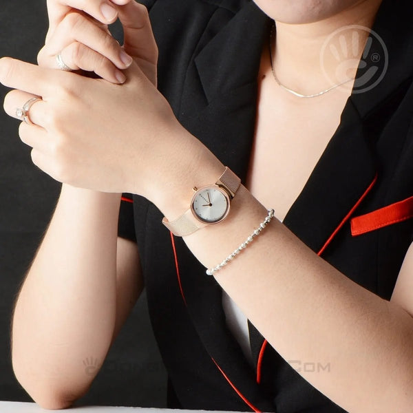 Skagen Freja Rose Gold Round Stainless Steel Mesh Women's Watch | SKW2665