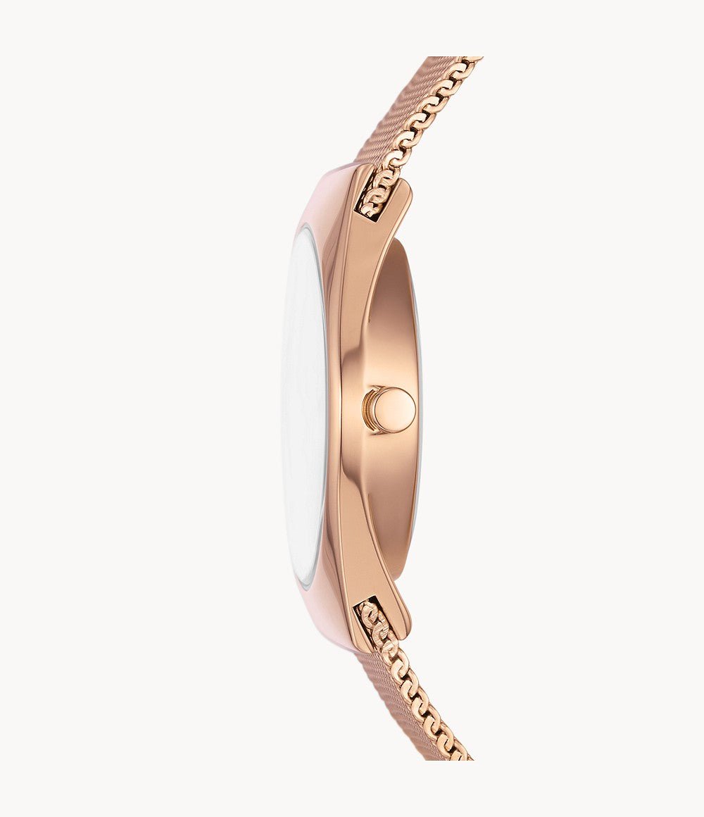 Skagen Grenen Lille Solar - Powered Rose Gold Stainless Steel Mesh Women's Watch | SKW3078 | TIME Watches