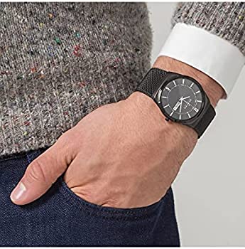 Skagen Melbye Black Round Stainless Steel Mesh Men's Watch | SKW6006