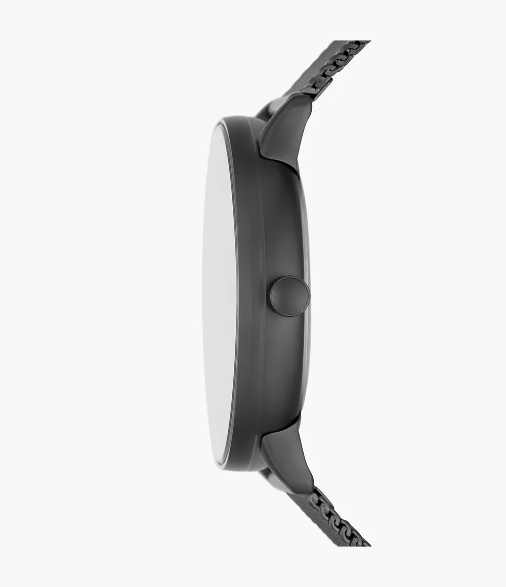 Skagen Riis Three - Hand Charcoal Stainless Steel Mesh Men's Watch | SKW6884 | TIME Watches