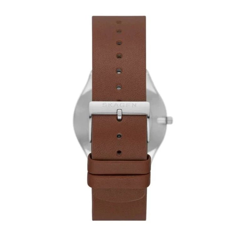 Skagen Riis Three - hand Medium Brown Leather Man's Watch | SKW6885 | TIME Watches