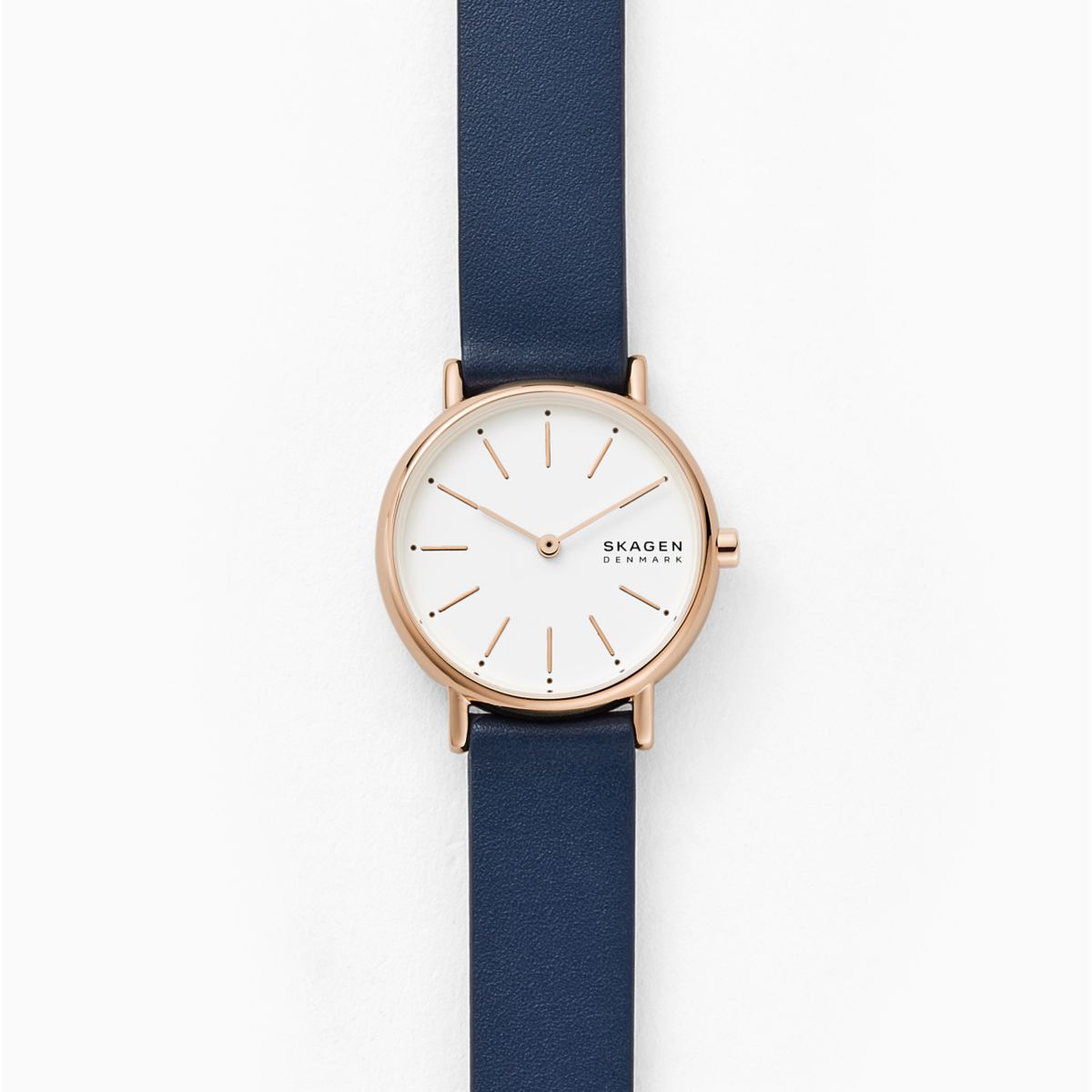 Skagen Signatur Rose Gold Round Leather Women's Watch | SKW2838 | Time Watch Specialists