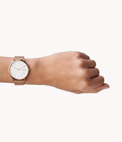 Skagen Signatur Rose Gold Round Stainless Steel Women's Watch - SKW2784 | Time Watch Specialists